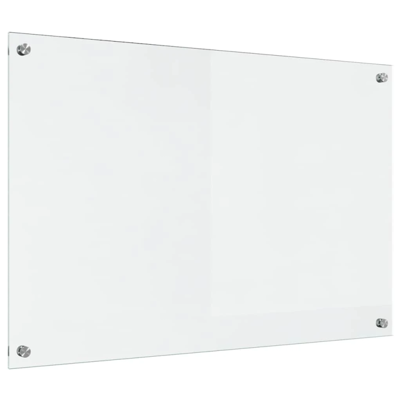 vidaXL Virtuves aizsargpanelis Caurspīdīgs 90 x 60 cm rūdīts stikls