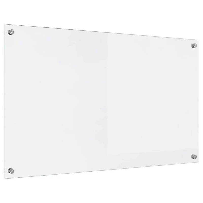 vidaXL Virtuves aizsargpanelis Caurspīdīgs 100 x 60 cm rūdīts stikls