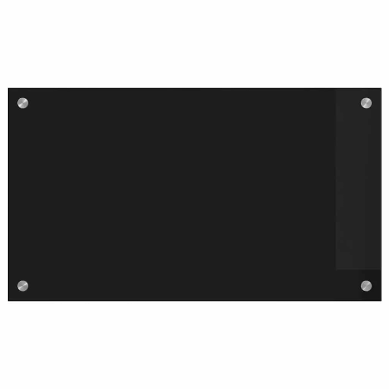 vidaXL Virtuves aizsargpanelis Melna 70 x 40 cm rūdīts stikls