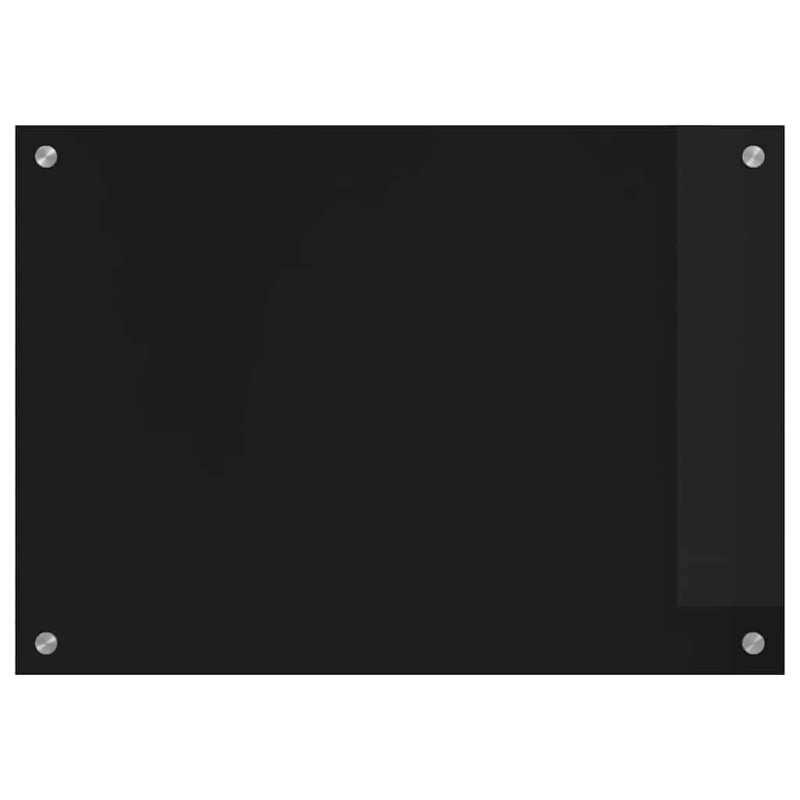 vidaXL Virtuves aizsargpanelis Melna 70 x 50 cm rūdīts stikls