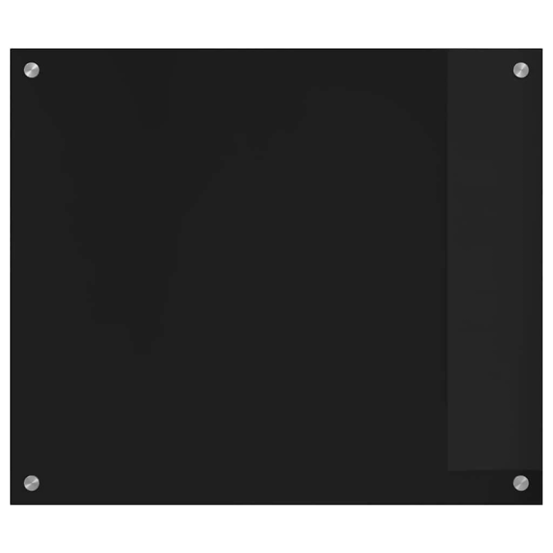 vidaXL Virtuves aizsargpanelis Melna 70 x 60 cm rūdīts stikls