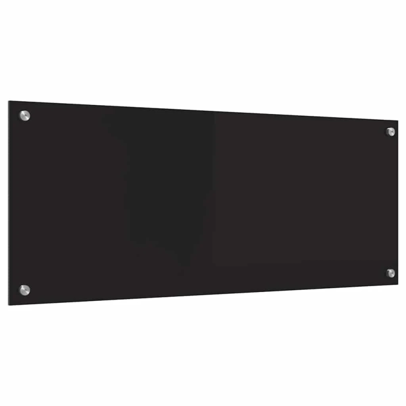 vidaXL Virtuves aizsargpanelis Melna 100 x 40 cm rūdīts stikls