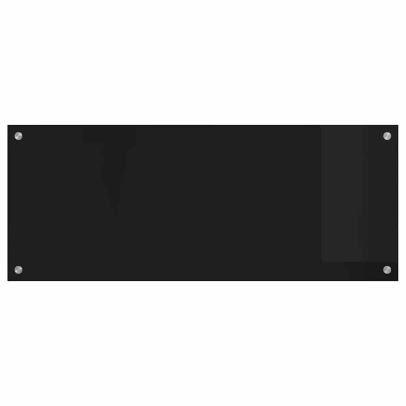 vidaXL Virtuves aizsargpanelis Melna 100 x 40 cm rūdīts stikls