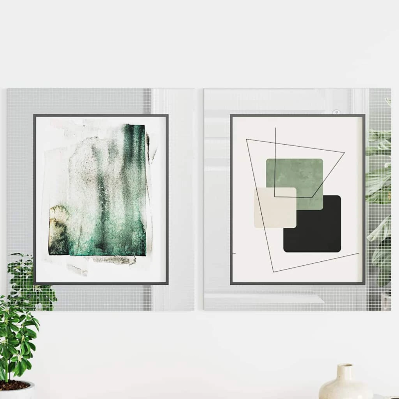 vidaXL Spoguļu mozaīkas flīze 3 pcs Sudraba 30 x 30 cm Stikls