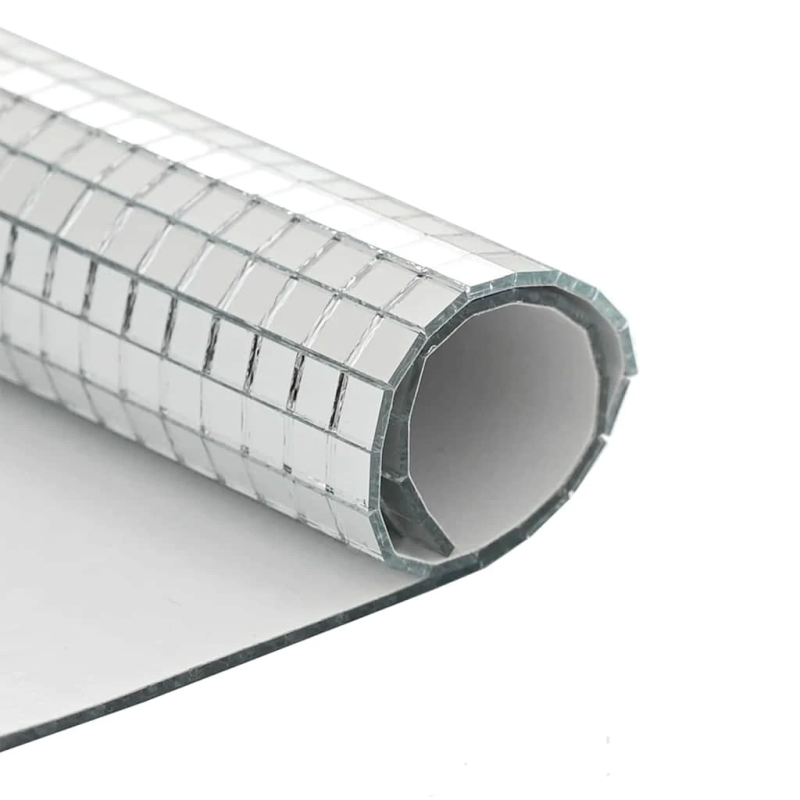 vidaXL Spoguļu mozaīkas flīze 3 pcs Sudraba 30 x 30 cm Stikls