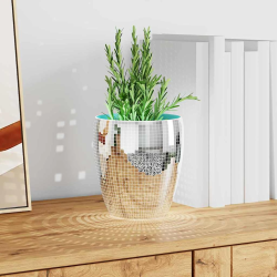 vidaXL Spoguļu mozaīkas flīze 12 pcs Sudraba 30 x 30 cm Stikls