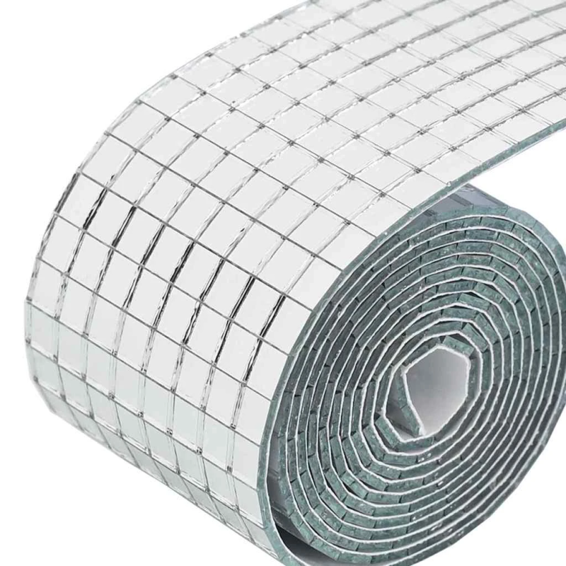 vidaXL Spoguļu mozaīkas flīze 3 pcs Sudraba 100 x 4 cm Stikls