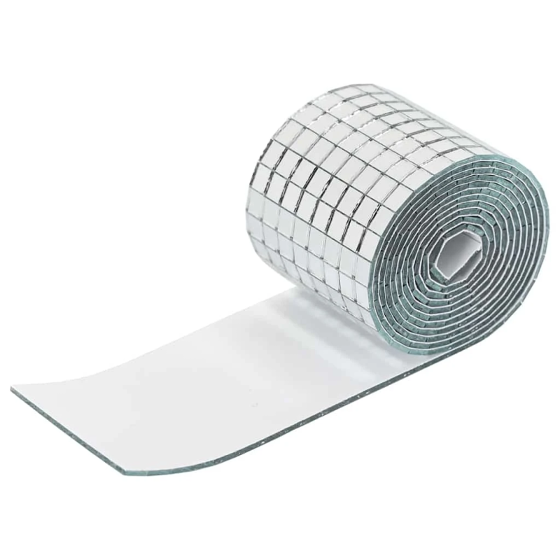 vidaXL Spoguļu mozaīkas flīze 12 pcs Sudraba 100 x 4 cm Stikls