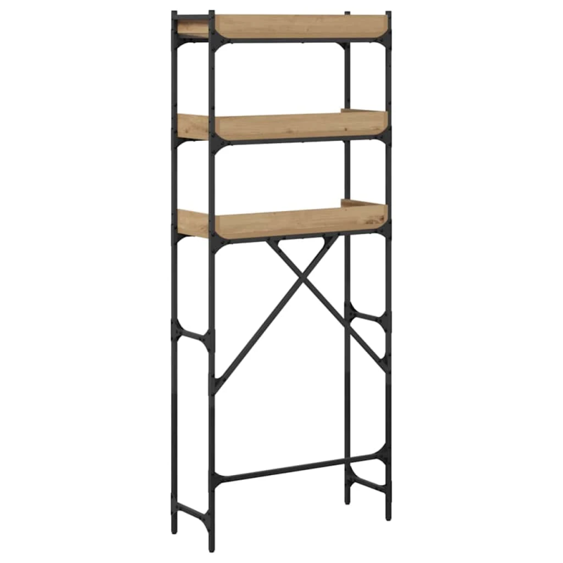 vidaXL Veļas mašīnas plaukts Artisānā ozols 67 x 25 x 163 cm