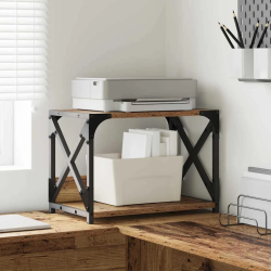 vidaXL Printera statīvs Vecs koks 44 x 26 x 31.5 cm Inženierijas koks