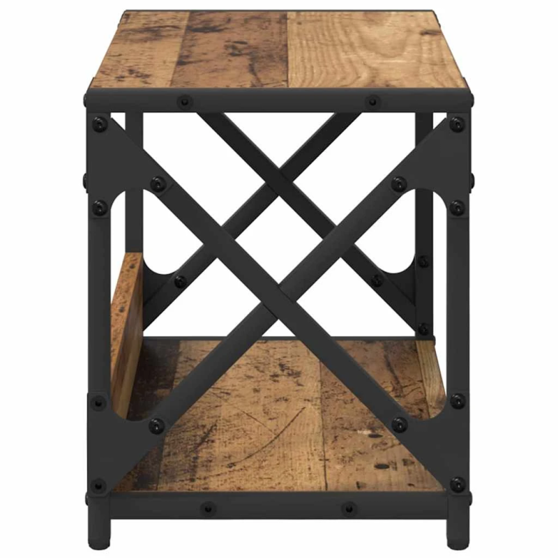 vidaXL Printera statīvs Vecs koks 44 x 26 x 31.5 cm Inženierijas koks