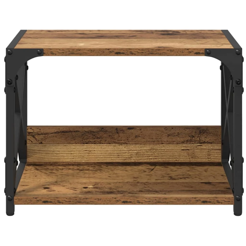 vidaXL Printera statīvs Vecs koks 44 x 26 x 31.5 cm Inženierijas koks