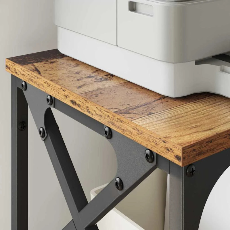 vidaXL Printera statīvs Vecs koks 40 x 30 x 31 cm Inženierijas koks