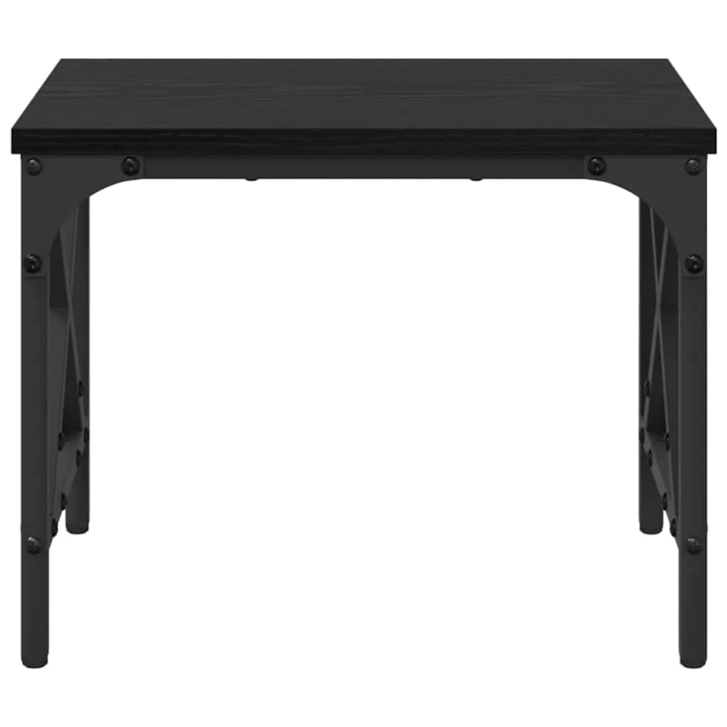 vidaXL Printera statīvs Regulējams Melns ozolkoks 40 x 30 x 31 cm