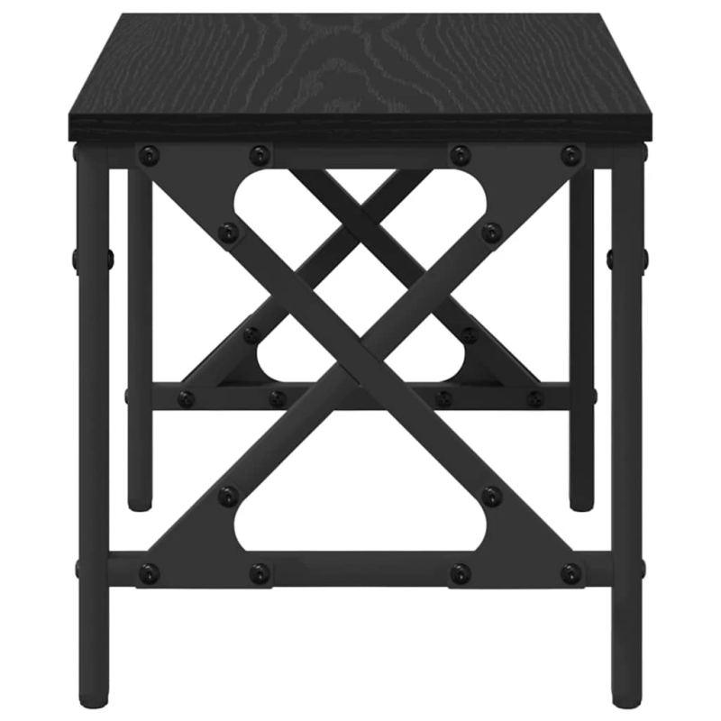 vidaXL Printera statīvs Regulējams Melns ozolkoks 40 x 30 x 31 cm