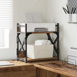 vidaXL Printera statīvs Vecs koks 40 x 20 x 40 cm Inženierijas koks