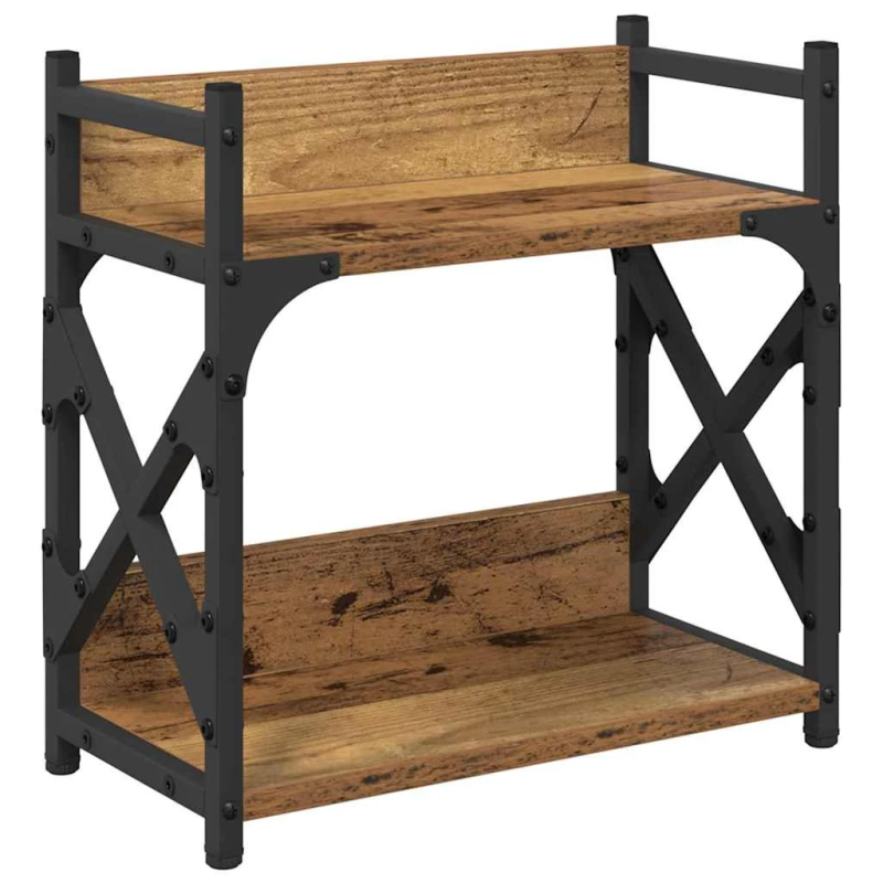 vidaXL Printera statīvs Vecs koks 40 x 20 x 40 cm Inženierijas koks