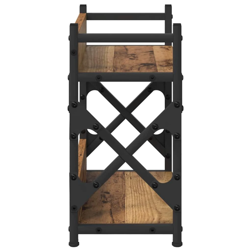 vidaXL Printera statīvs Vecs koks 40 x 20 x 40 cm Inženierijas koks