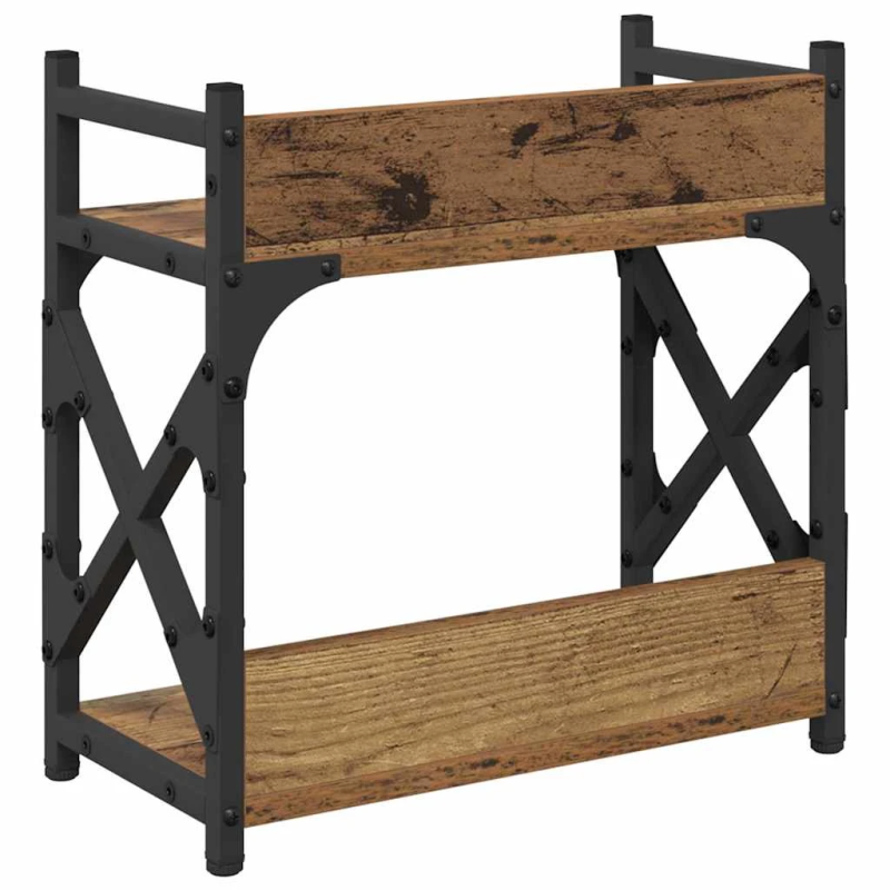 vidaXL Printera statīvs Vecs koks 40 x 20 x 40 cm Inženierijas koks