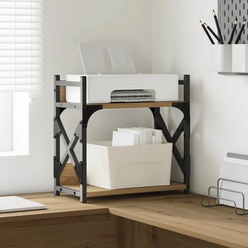 vidaXL Printera statīvs Artisānā ozols 40 x 20 x 40 cm