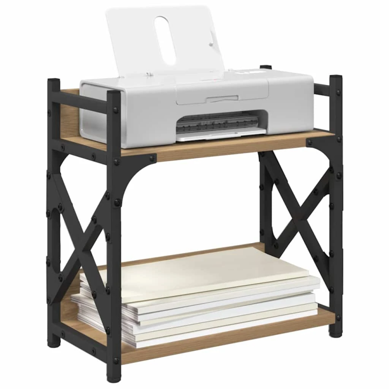 vidaXL Printera statīvs Artisānā ozols 40 x 20 x 40 cm