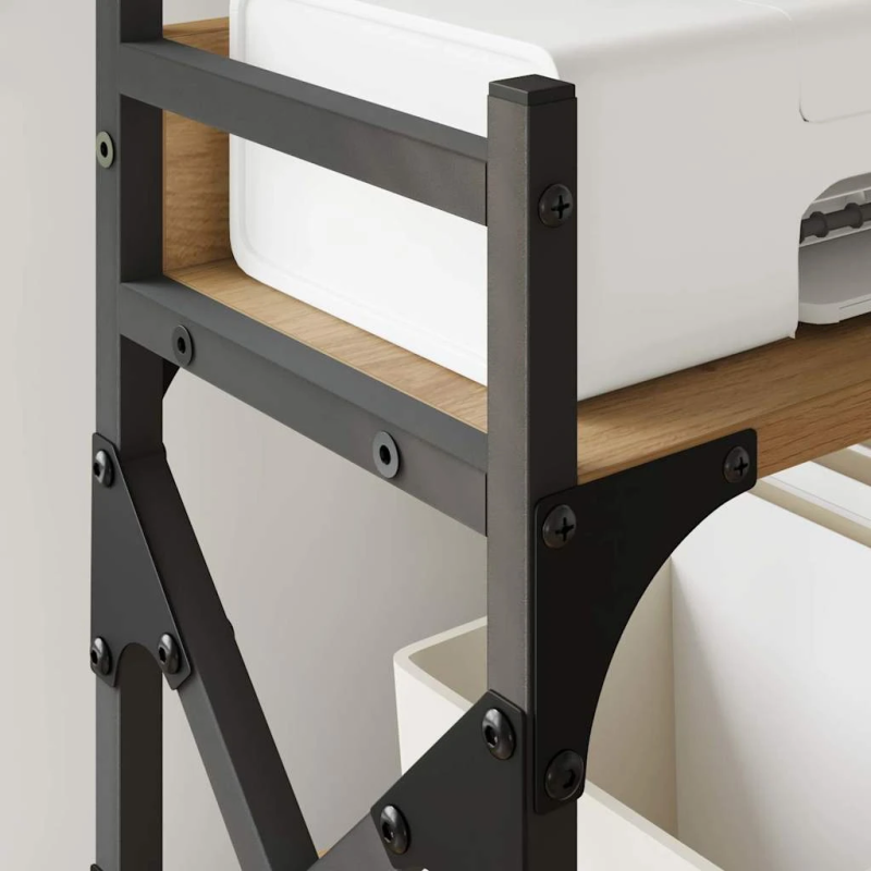 vidaXL Printera statīvs Artisānā ozols 40 x 20 x 40 cm