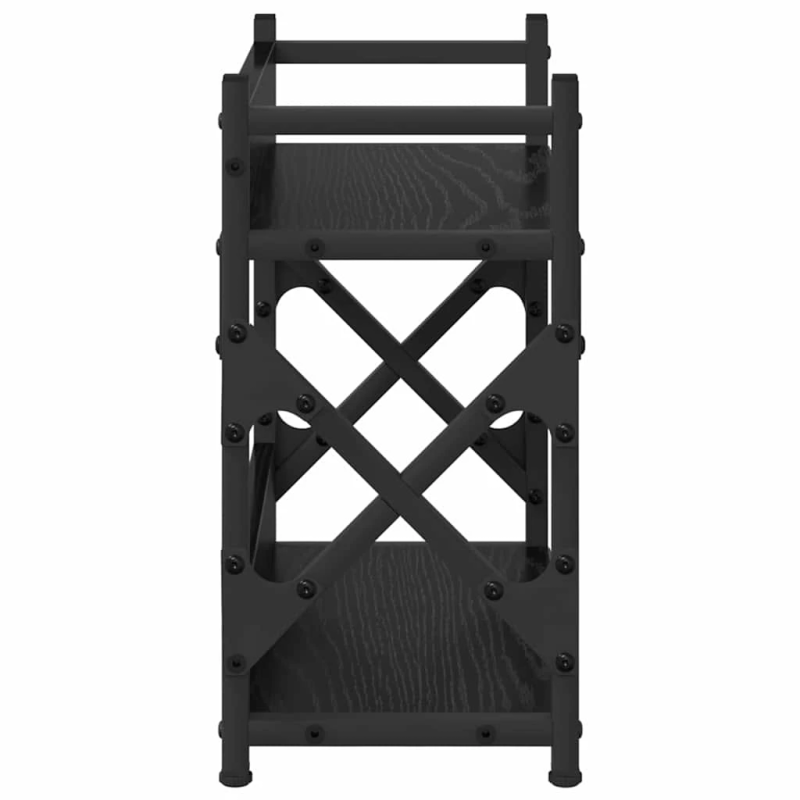 vidaXL Printera statīvs Melns ozolkoks 40 x 20 x 40 cm