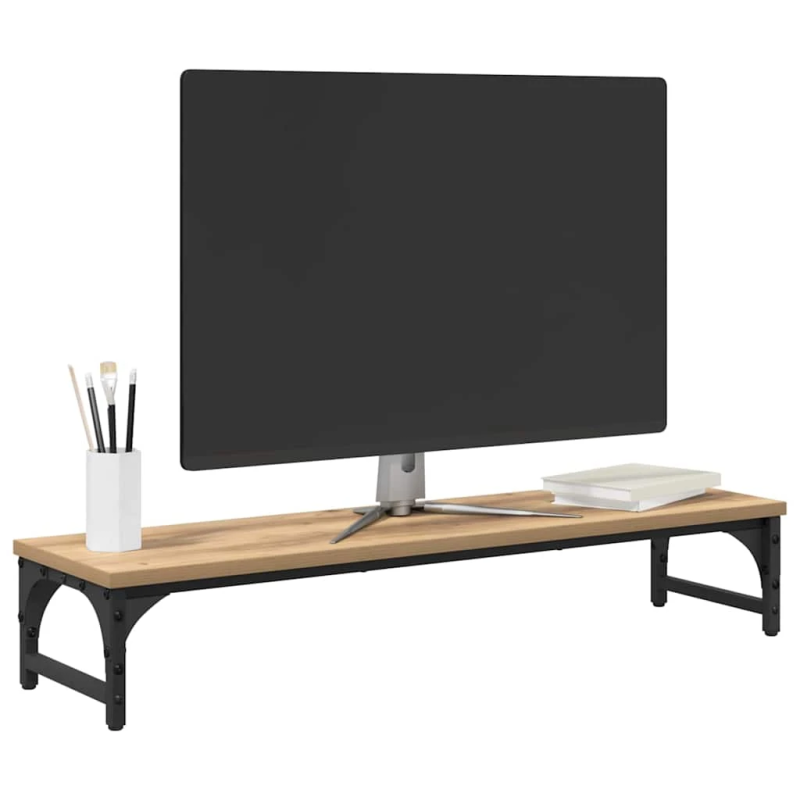 vidaXL Monitoru statīvs Artisānā ozols 85 x 23 x 15,5 cm