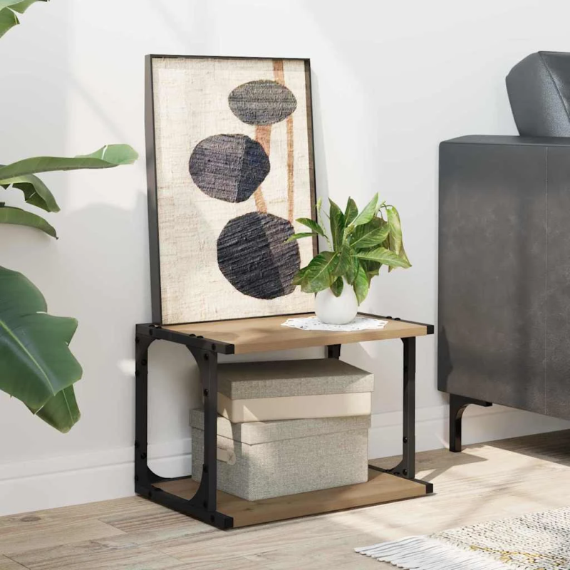 vidaXL Printera statīvs Artisānā ozols 41 x 28 x 33.5 cm