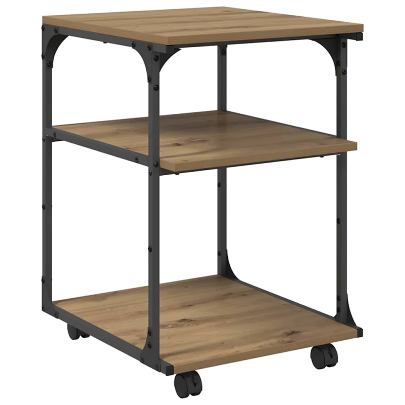 vidaXL Printera statīvs Artisānā ozols 43 x 48 x 64 cm