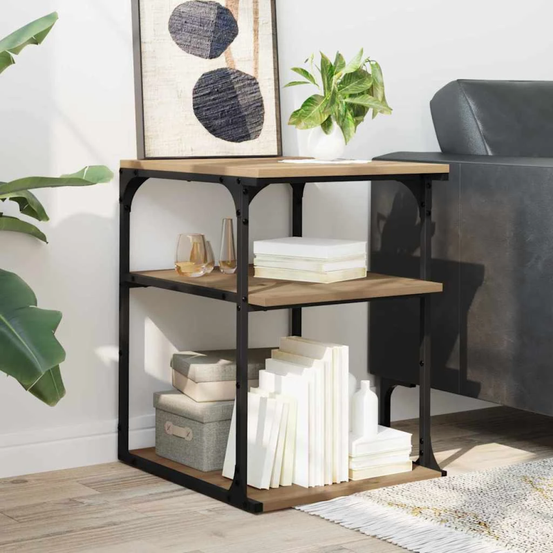 vidaXL Printera statīvs Artisānā ozols 43 x 48 x 64 cm