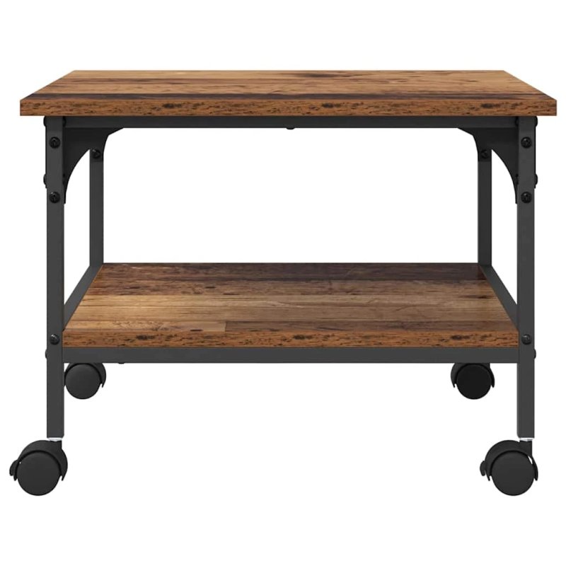 vidaXL Printera statīvs Vecs koks 50 x 40 x 38 cm Inženierijas koks