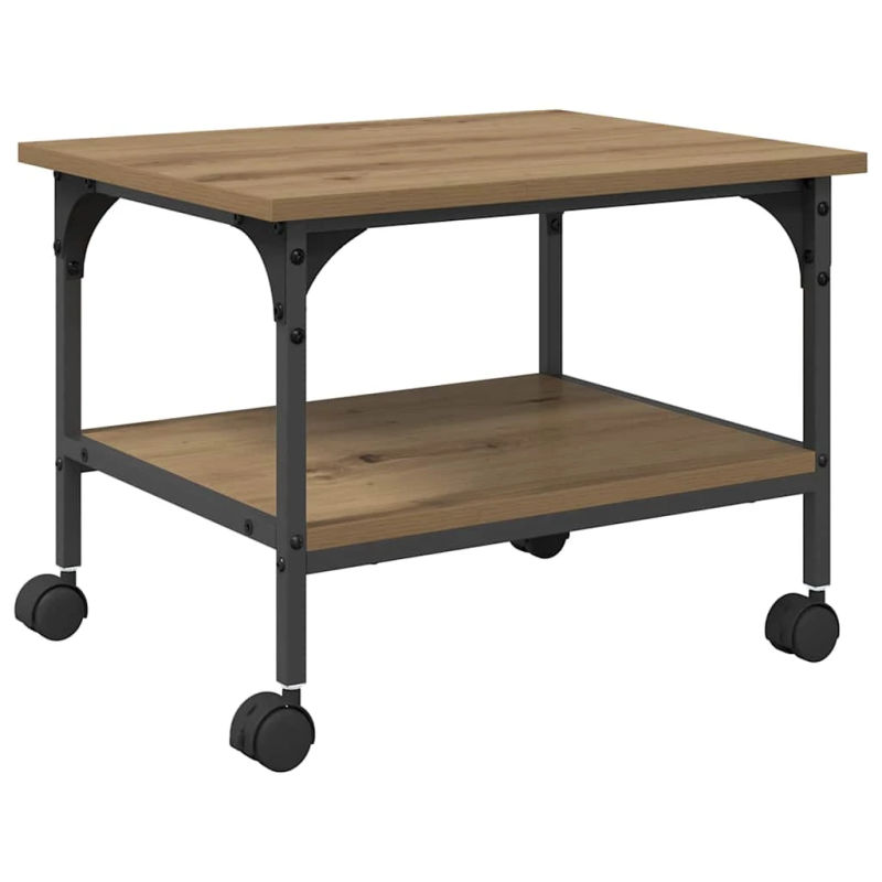 vidaXL Printera statīvs Artisānā ozols 50 x 40 x 38 cm