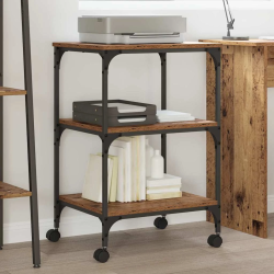 vidaXL Printera statīvs Vecs koks 50 x 41 x 75 cm Inženierijas koks