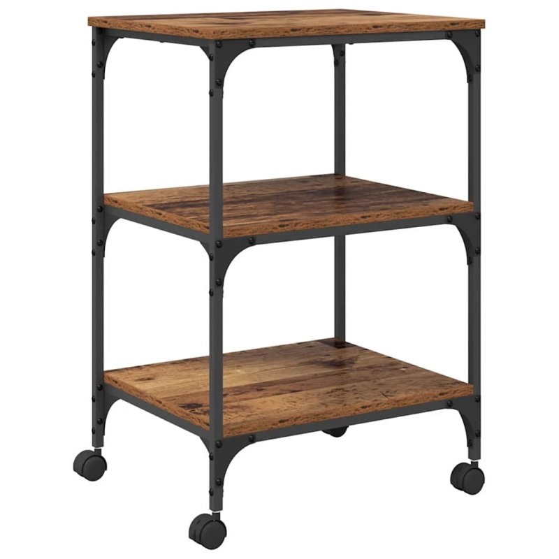 vidaXL Printera statīvs Vecs koks 50 x 41 x 75 cm Inženierijas koks