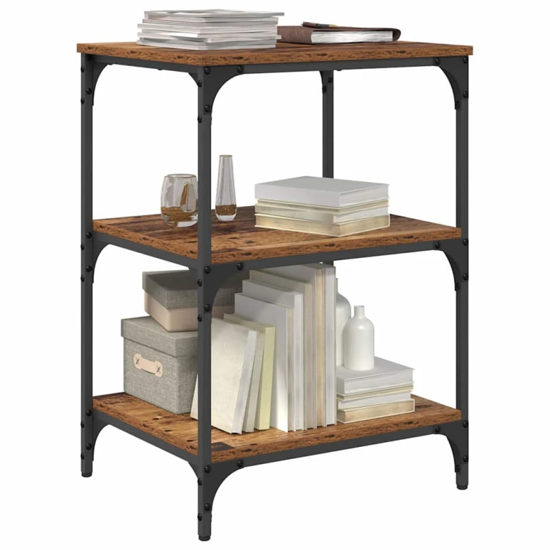 vidaXL Printera statīvs Vecs koks 50 x 41 x 75 cm Inženierijas koks