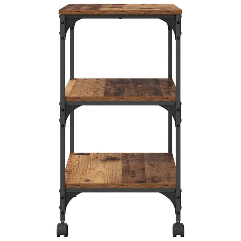 vidaXL Printera statīvs Vecs koks 50 x 41 x 75 cm Inženierijas koks