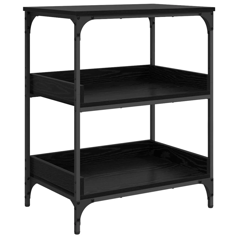 vidaXL Virtuves ratiņš Melns ozolkoks 60 x 41 x 80.5 cm