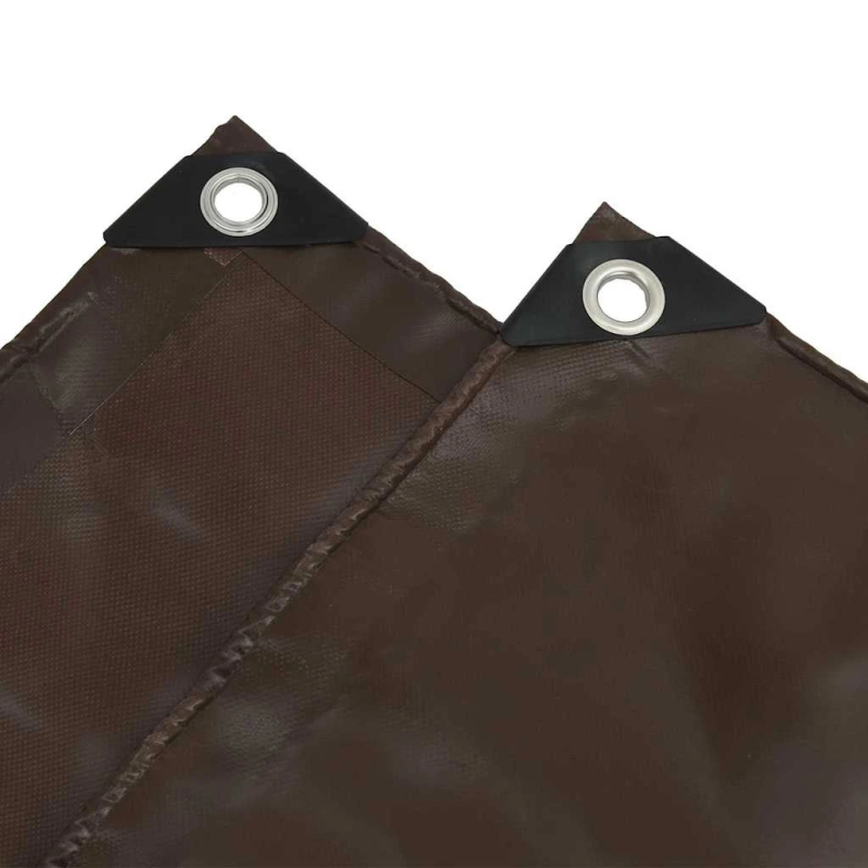 vidaXL Tarps 650g - m² Brūna 4 x 5 m Audekls ar PVC pārklājumu
