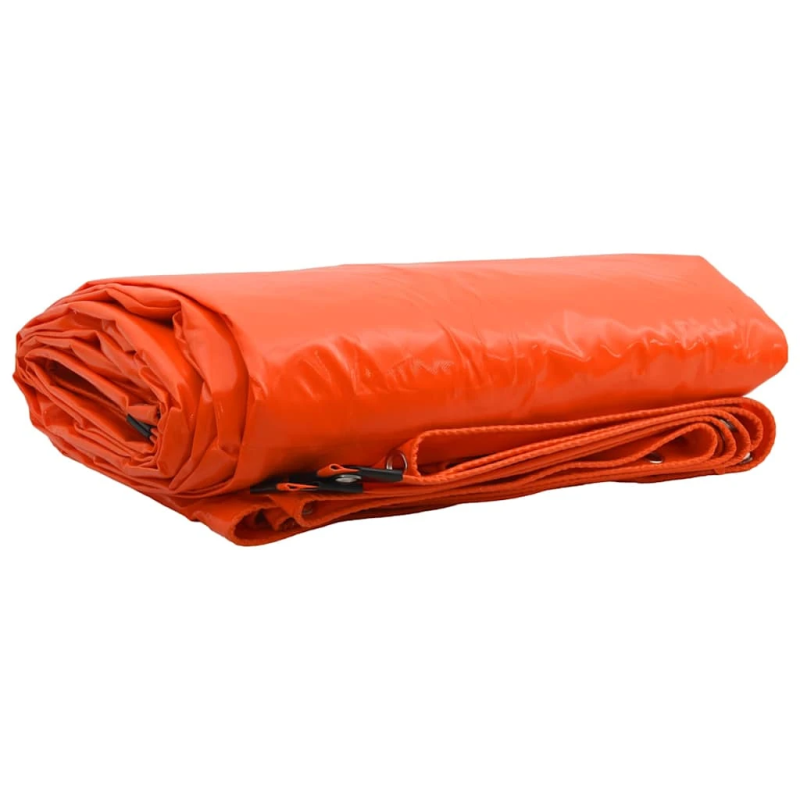 vidaXL Tarps 650g - m² Oranža 3 x 3 m Audekls ar PVC pārklājumu