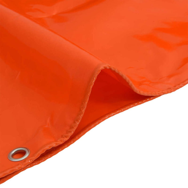 vidaXL Tarps 650g - m² Oranža 1,5 x 2 m Audekls ar PVC pārklājumu