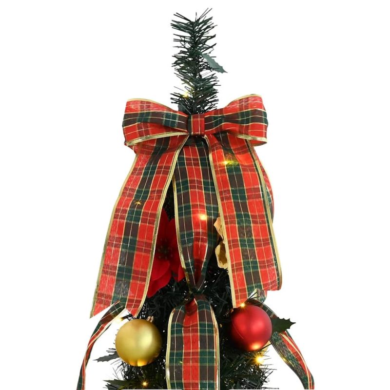 vidaXL Mākslīgā Ziemassvētku eglīte su 200 LED Zaļa 215 cm PVC