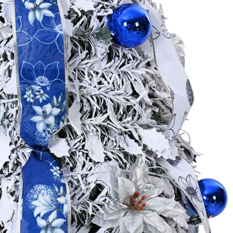 vidaXL Mākslīgā Ziemassvētku eglīte su 200 LED Balts 210 cm PVC