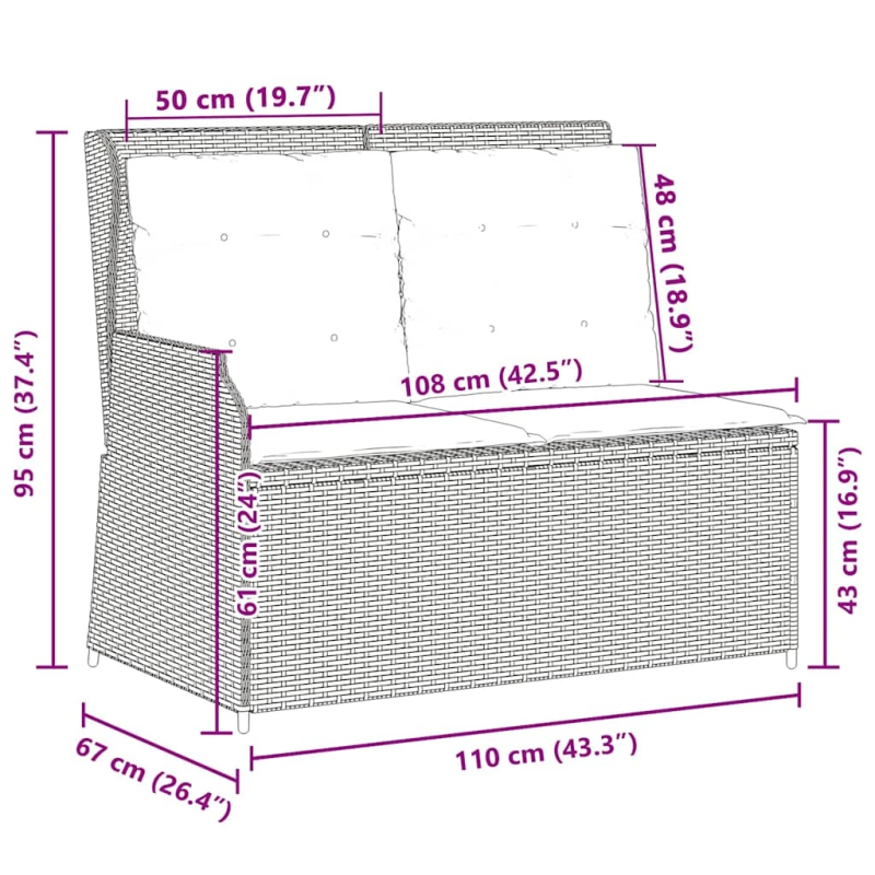 vidaXL Dārza sols Bēša poliratāns