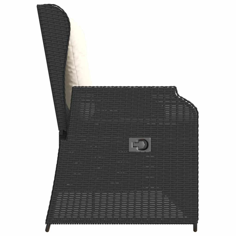 vidaXL Dārza sols Melna poliratāns