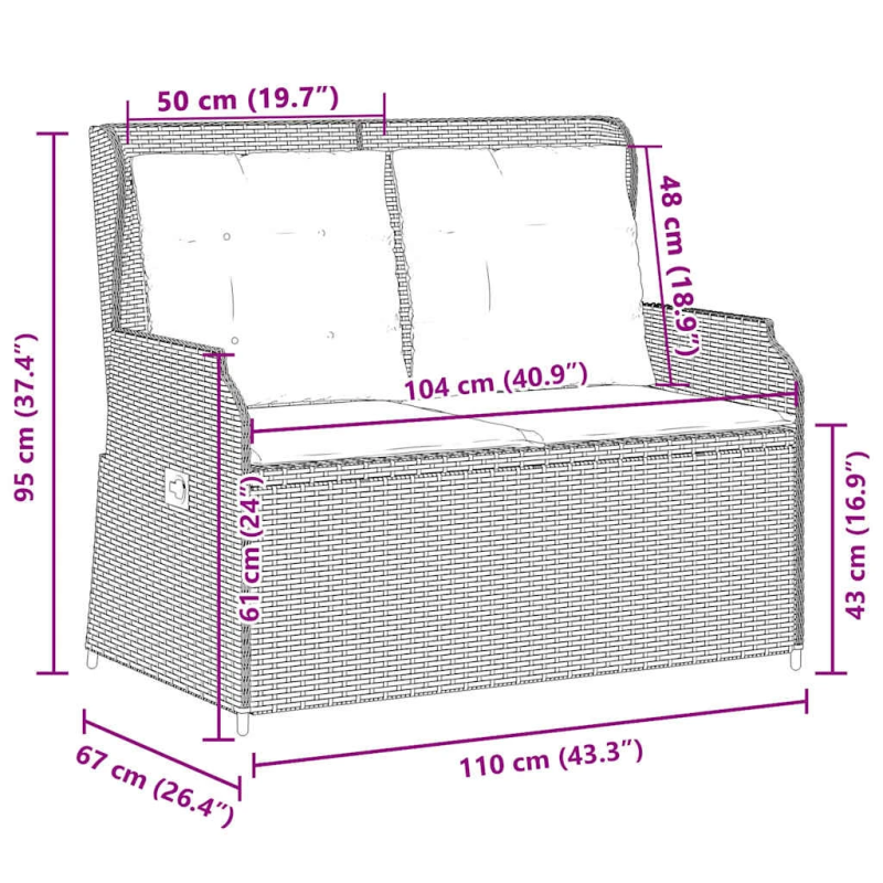 vidaXL Dārza sols Pelēka poliratāns