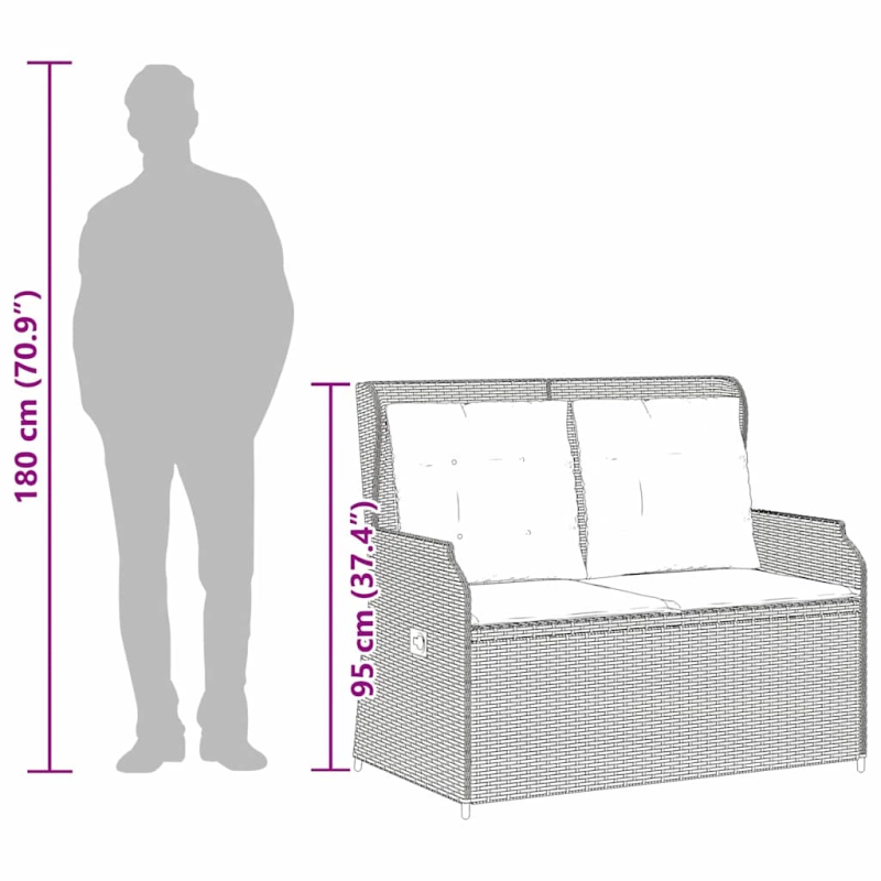 vidaXL Dārza sols Pelēka poliratāns