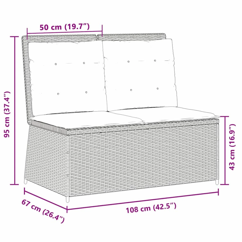 vidaXL Dārza sols Melna poliratāns
