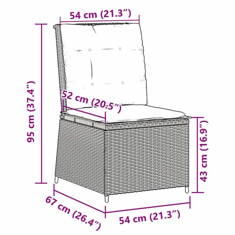 vidaXL Dārza dīvāns ar spilvenu Bēšs un pelēks poliratāns