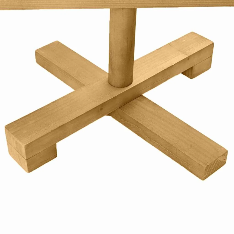 vidaXL Koka Ziemassvētku koks ar statīvu Brūna 60 cm Priedes masīvkoks